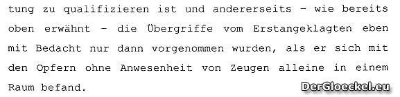 Faksimile aus dem Gerichtsurteil vom Landesgericht Korneuburg